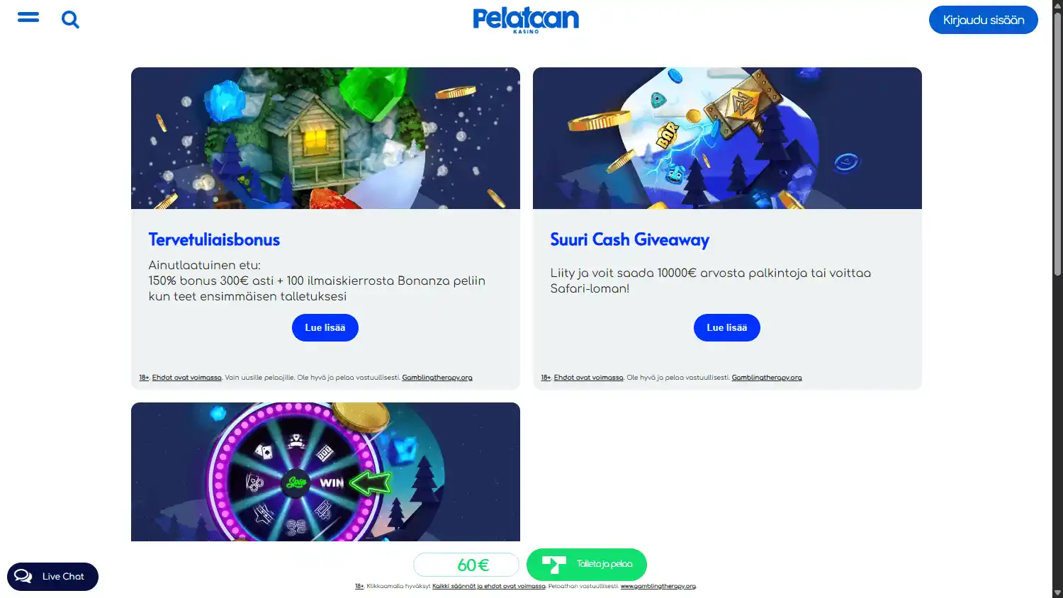 Pelataan Casino screenshot 3