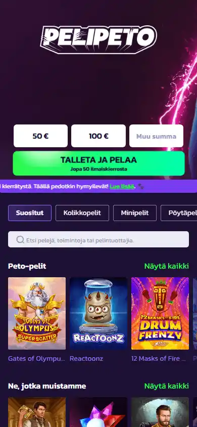 Pelipeto Casino screenshot 4