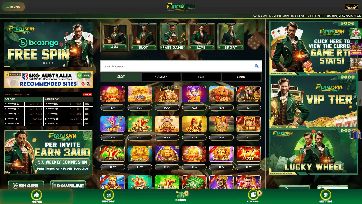 PerthSpin Casino screenshot 1