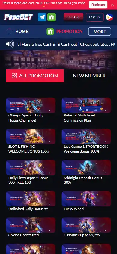 PesoBet Casino screenshot 4