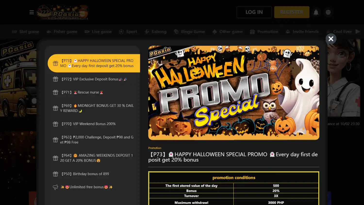 PGasia Casino screenshot 1