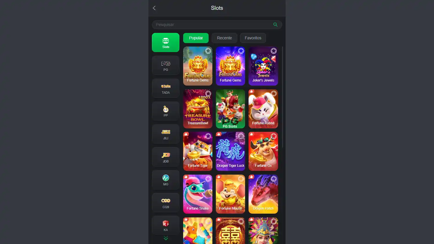 PGbet Casino screenshot 2