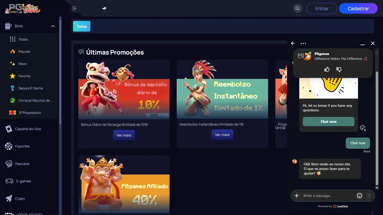 PGgames.io Casino screenshot 3