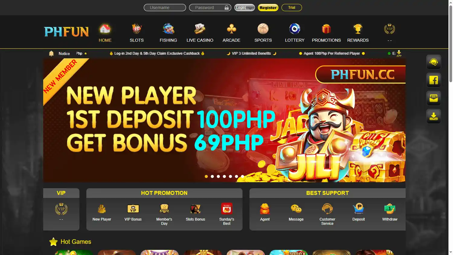 PHFUN Casino screenshot 1