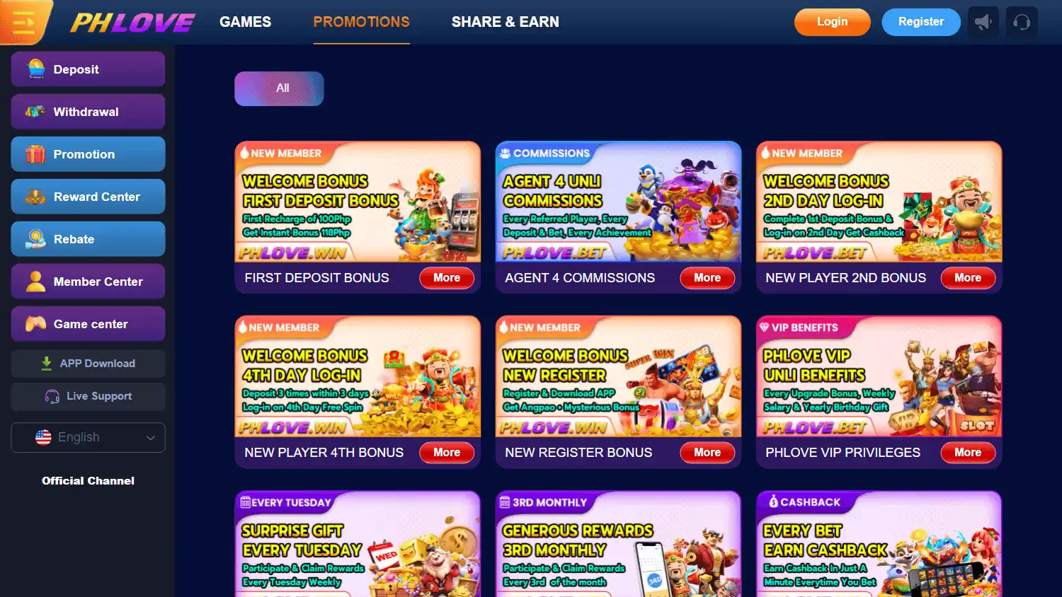 PHLOVE Casino screenshot 3