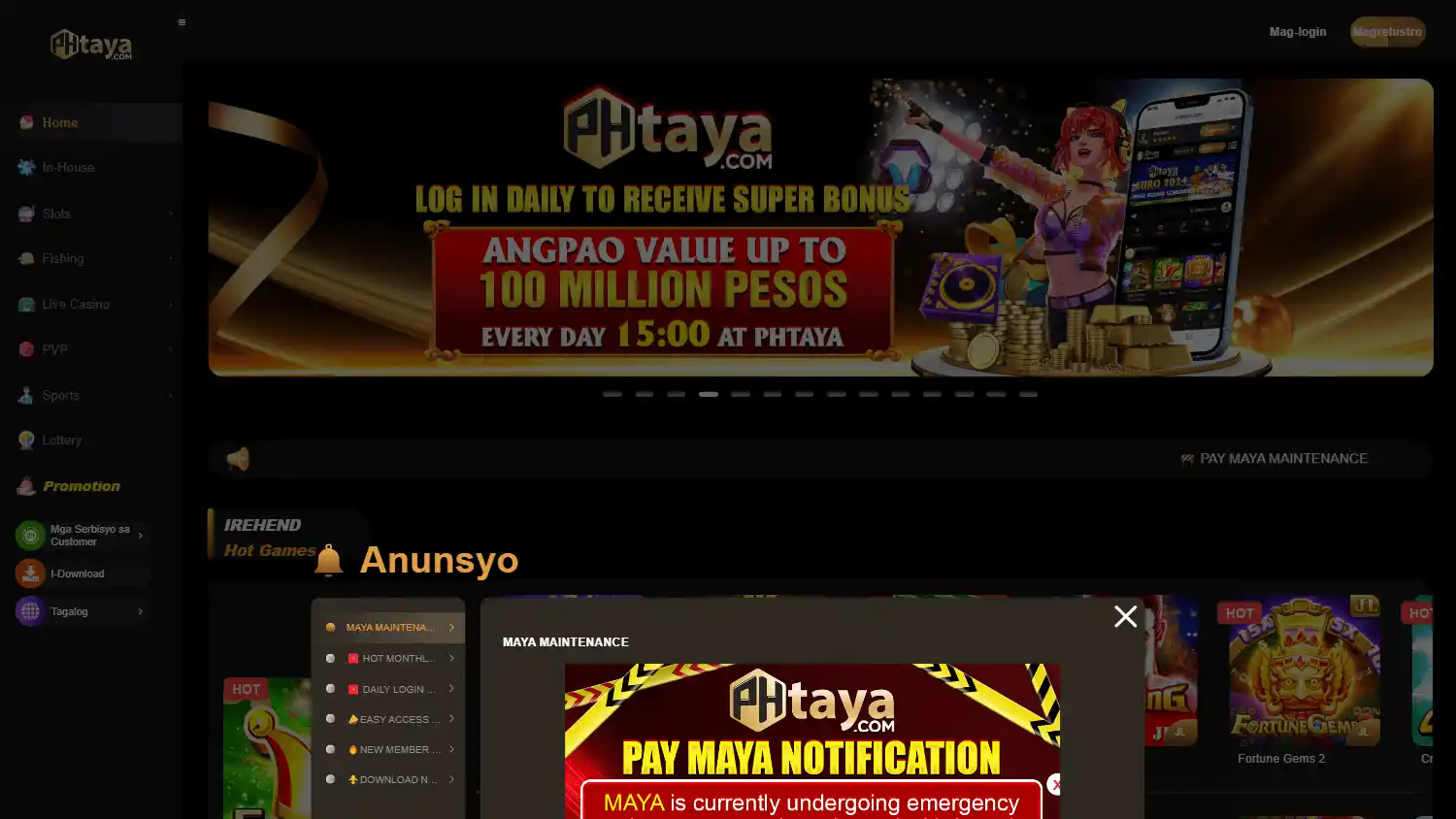 PHTAYA Casino screenshot 1