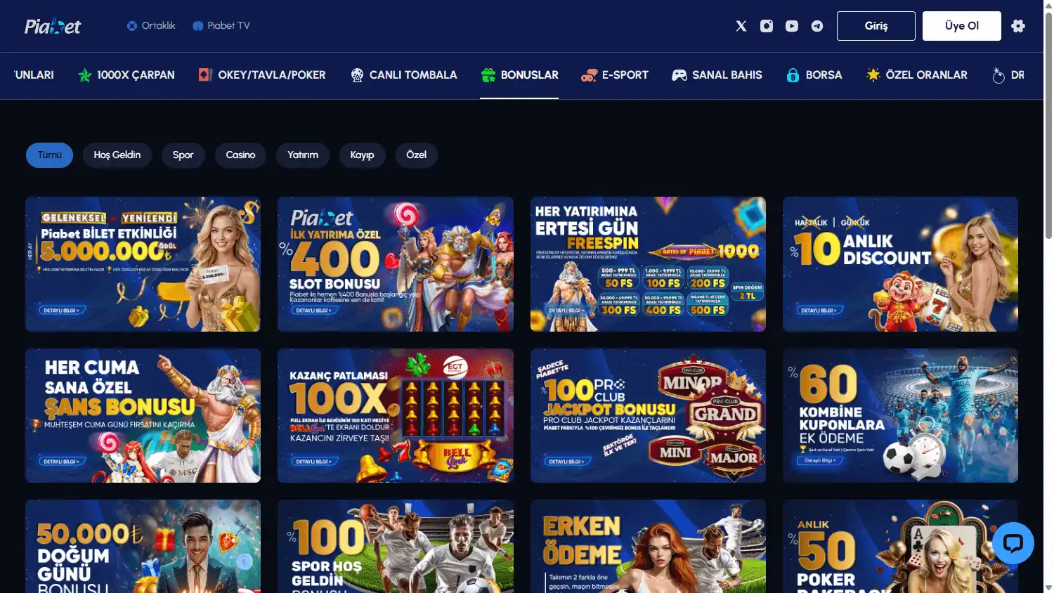 Piabet Casino screenshot 3