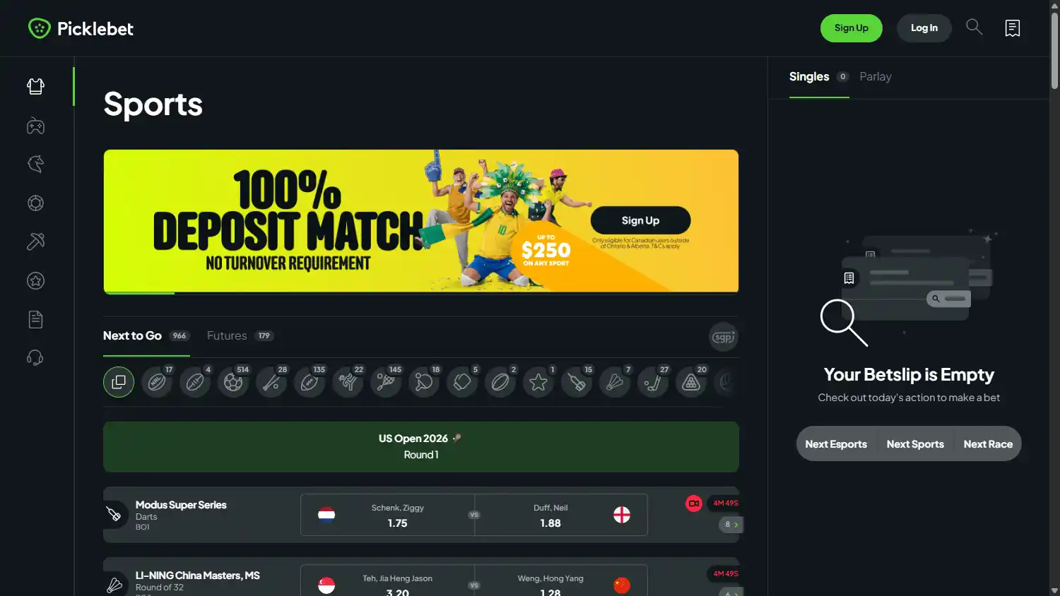 Picklebet Casino screenshot 1