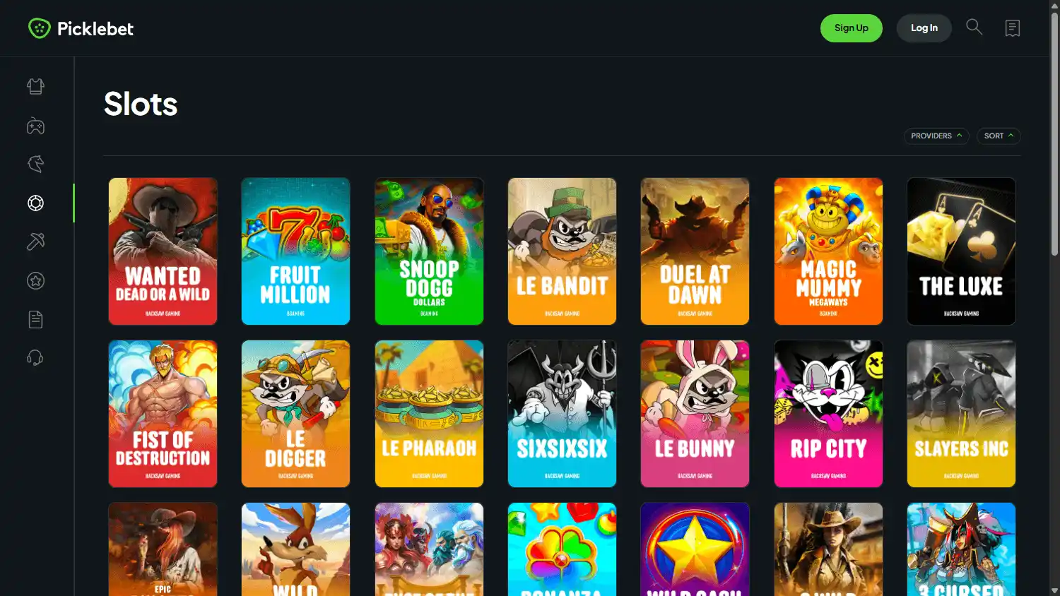 Picklebet Casino screenshot 2