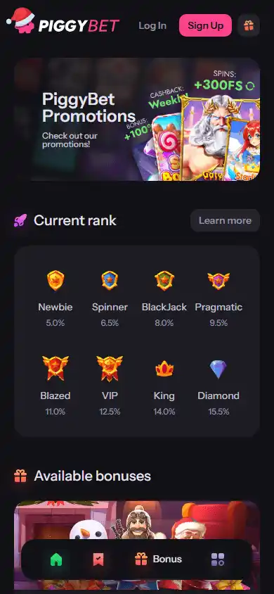 PiggyBet Casino screenshot 6