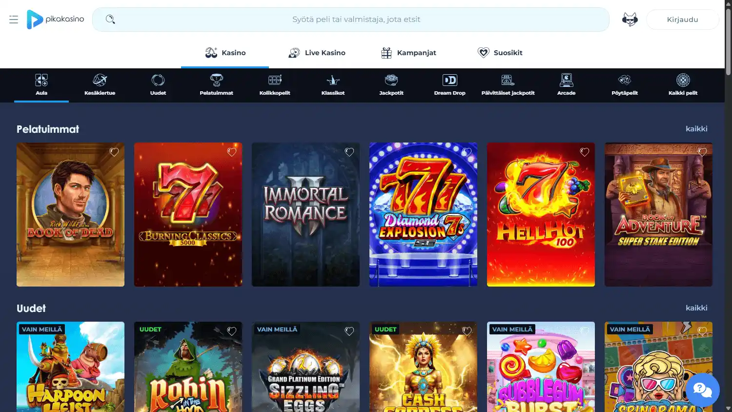 Pikakasino Casino screenshot 2
