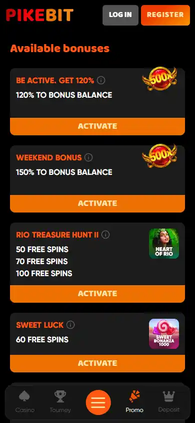 Pikebit Casino screenshot 6
