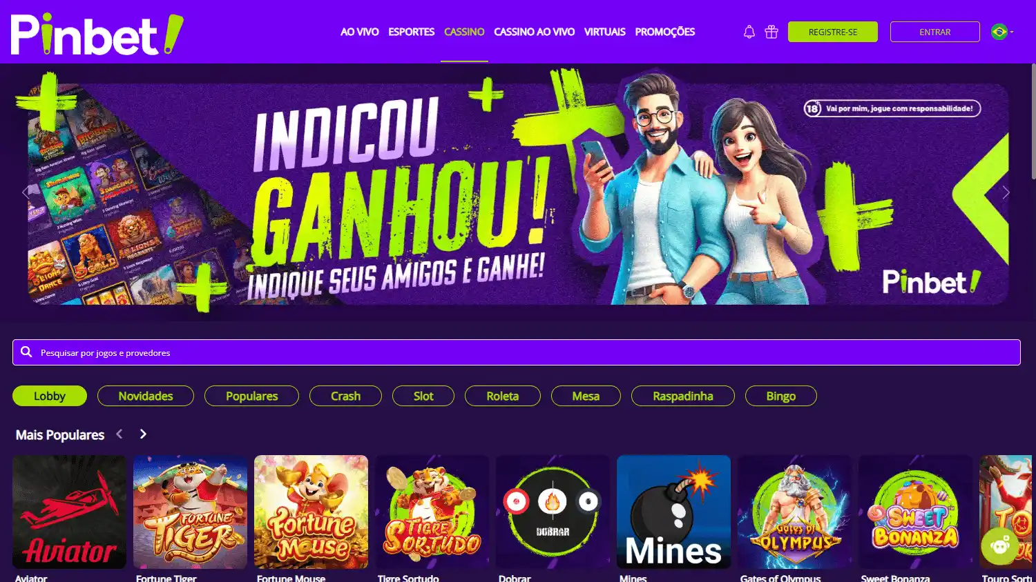 Pinbet Casino screenshot 1