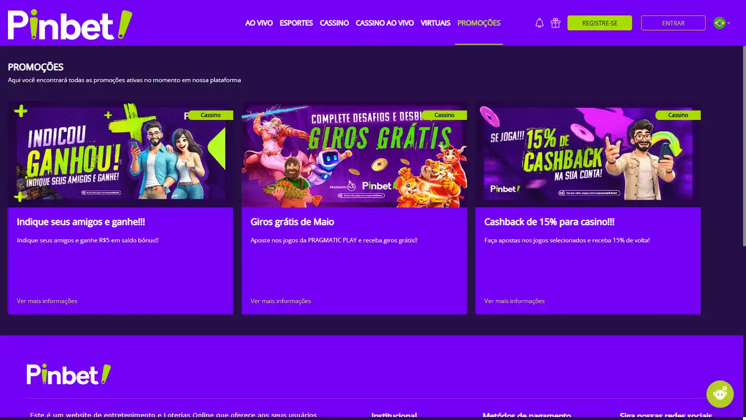 Pinbet Casino screenshot 2