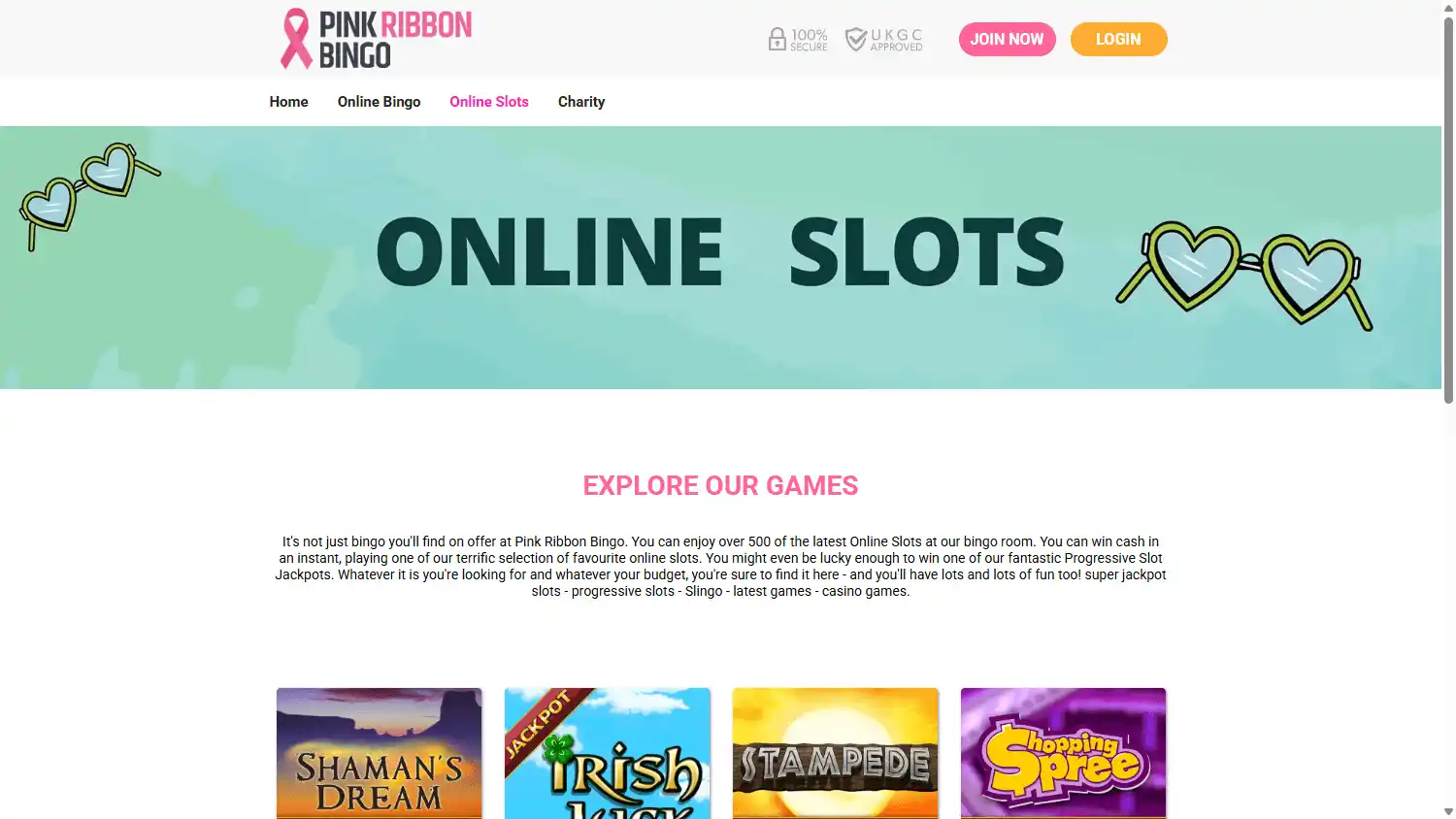 Pink Ribbon Bingo Casino screenshot 2
