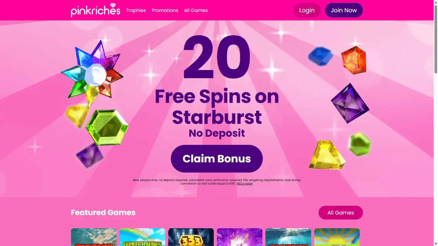 Pink Riches Casino screenshot 1