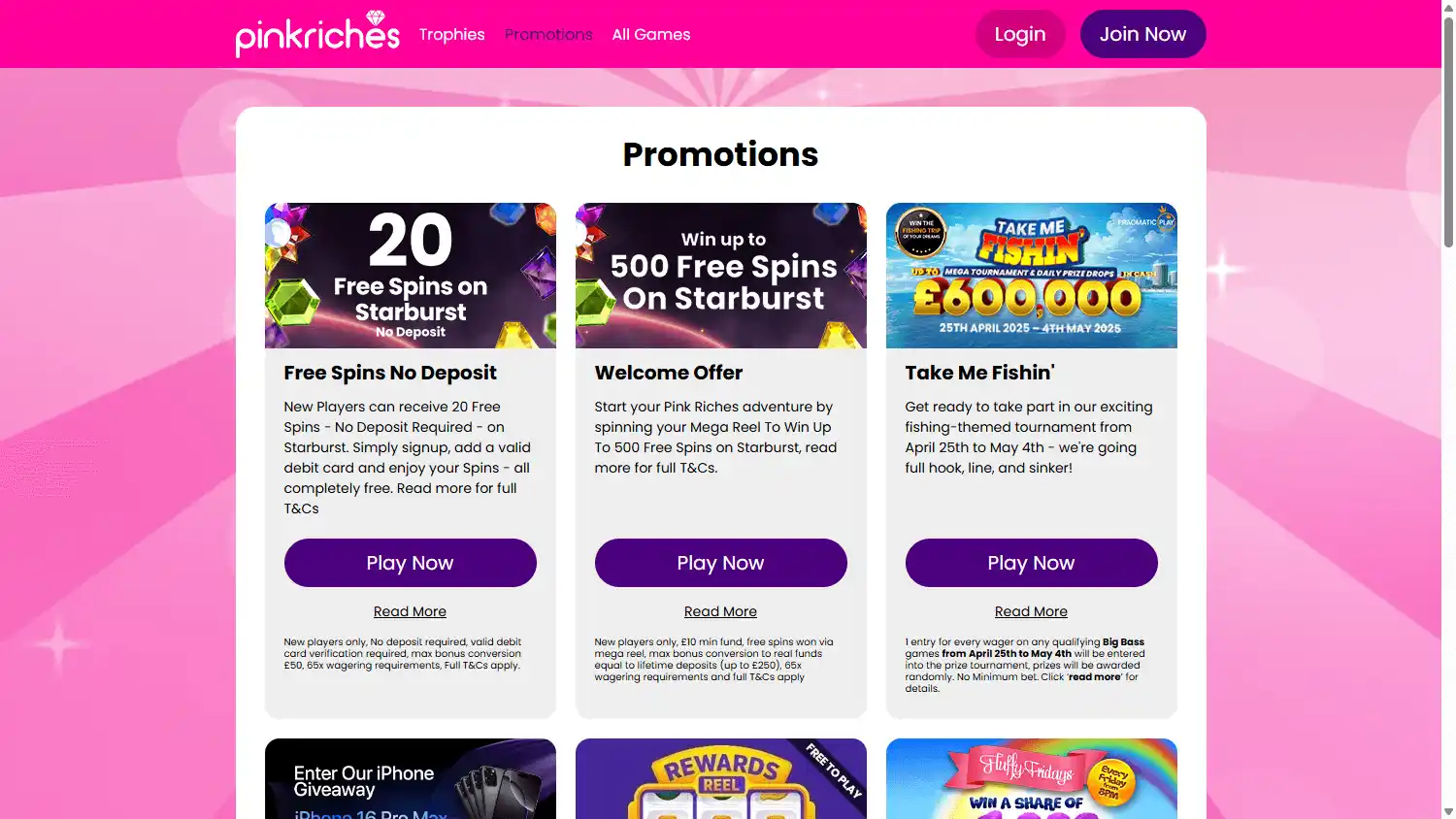 Pink Riches Casino screenshot 3