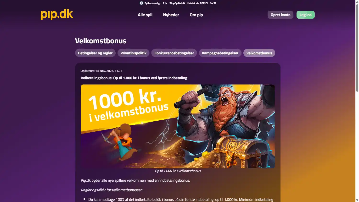 PIP.DK Casino screenshot 3