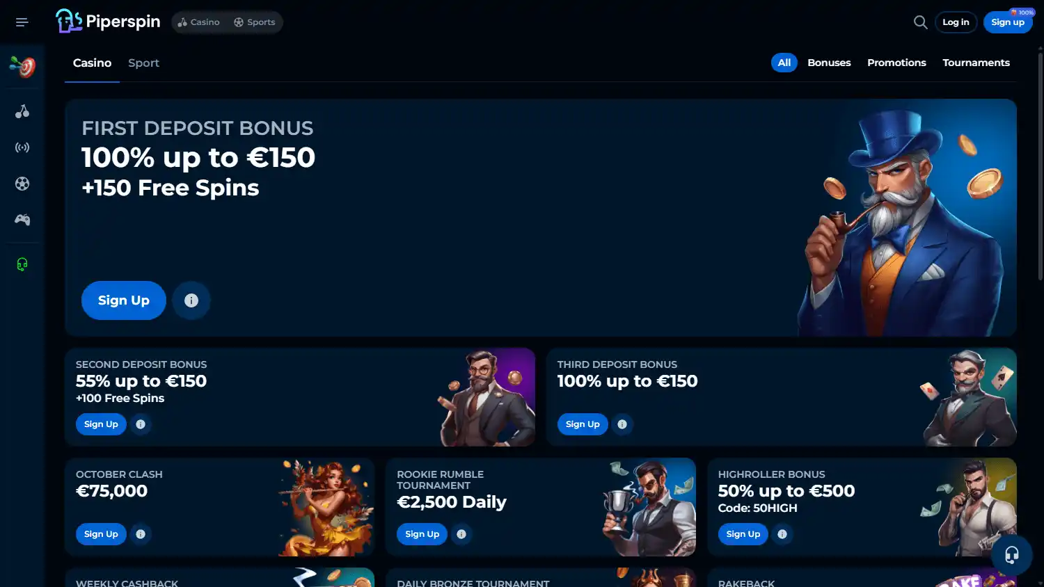 Piperspin Casino screenshot 3