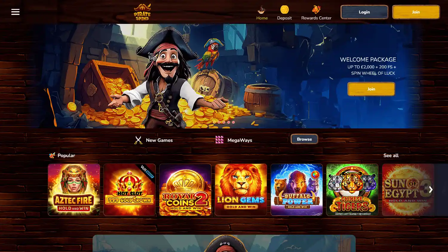 PirateSpins Casino screenshot 1