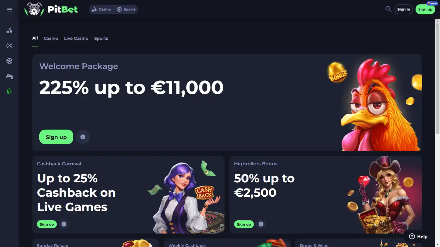 Pit Bet Casino screenshot 2