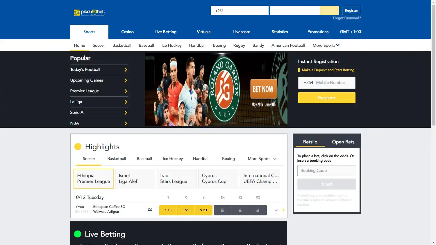 Pitch90bet Casino screenshot 1