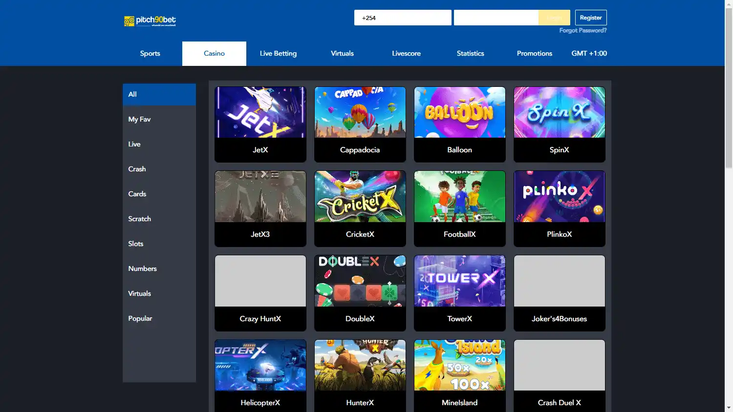Pitch90bet Casino screenshot 2