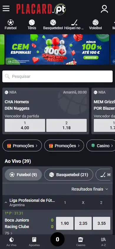 Placard.pt Casino screenshot 4