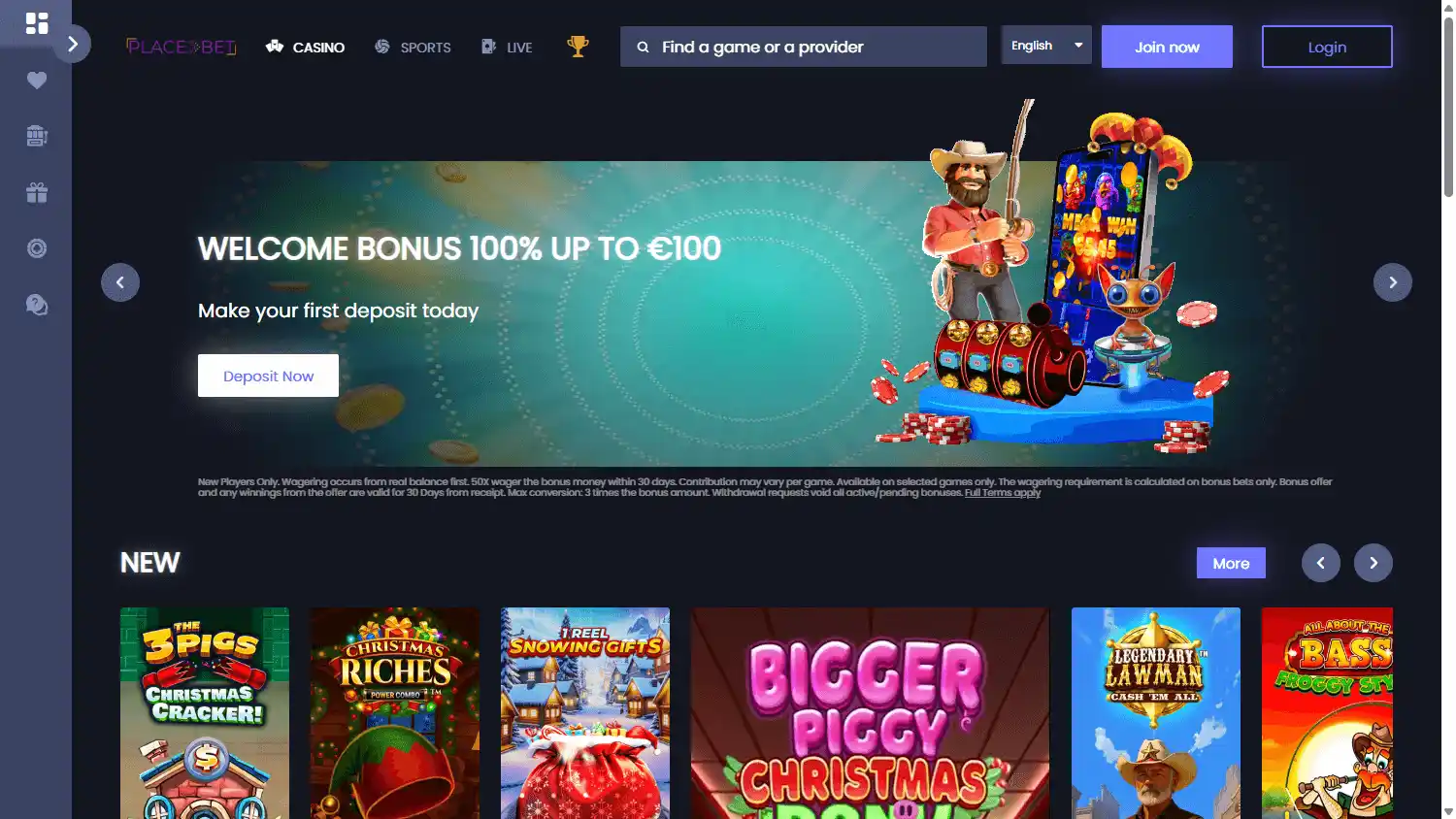 PlaceBet Casino screenshot 1