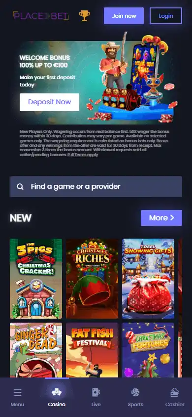 PlaceBet Casino screenshot 4