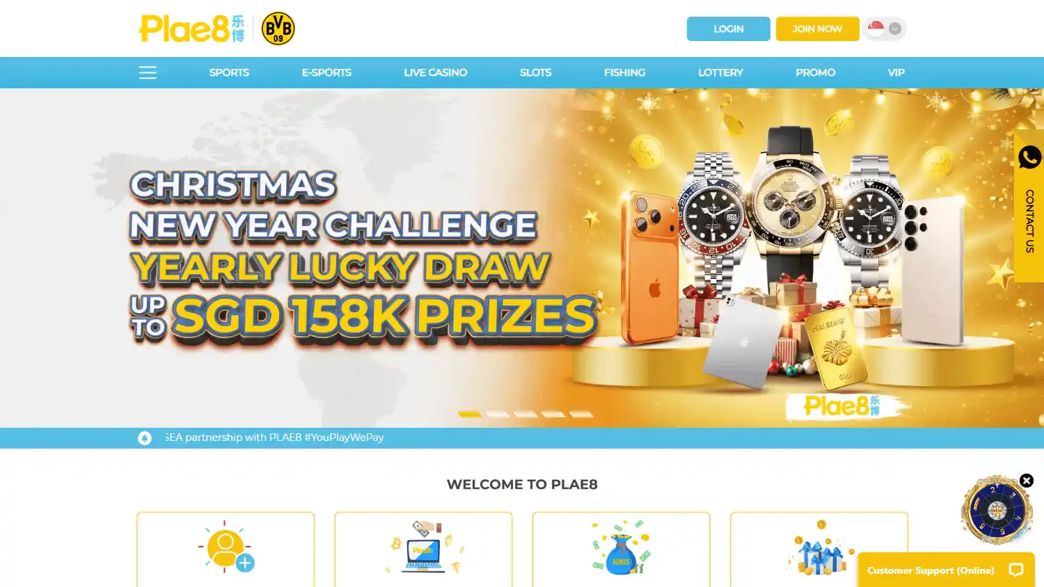 Plae8 Casino screenshot 1
