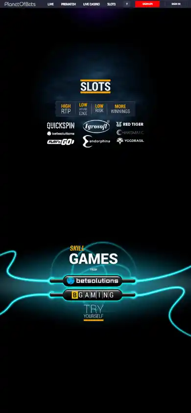 Planet Of Bets Casino screenshot 4