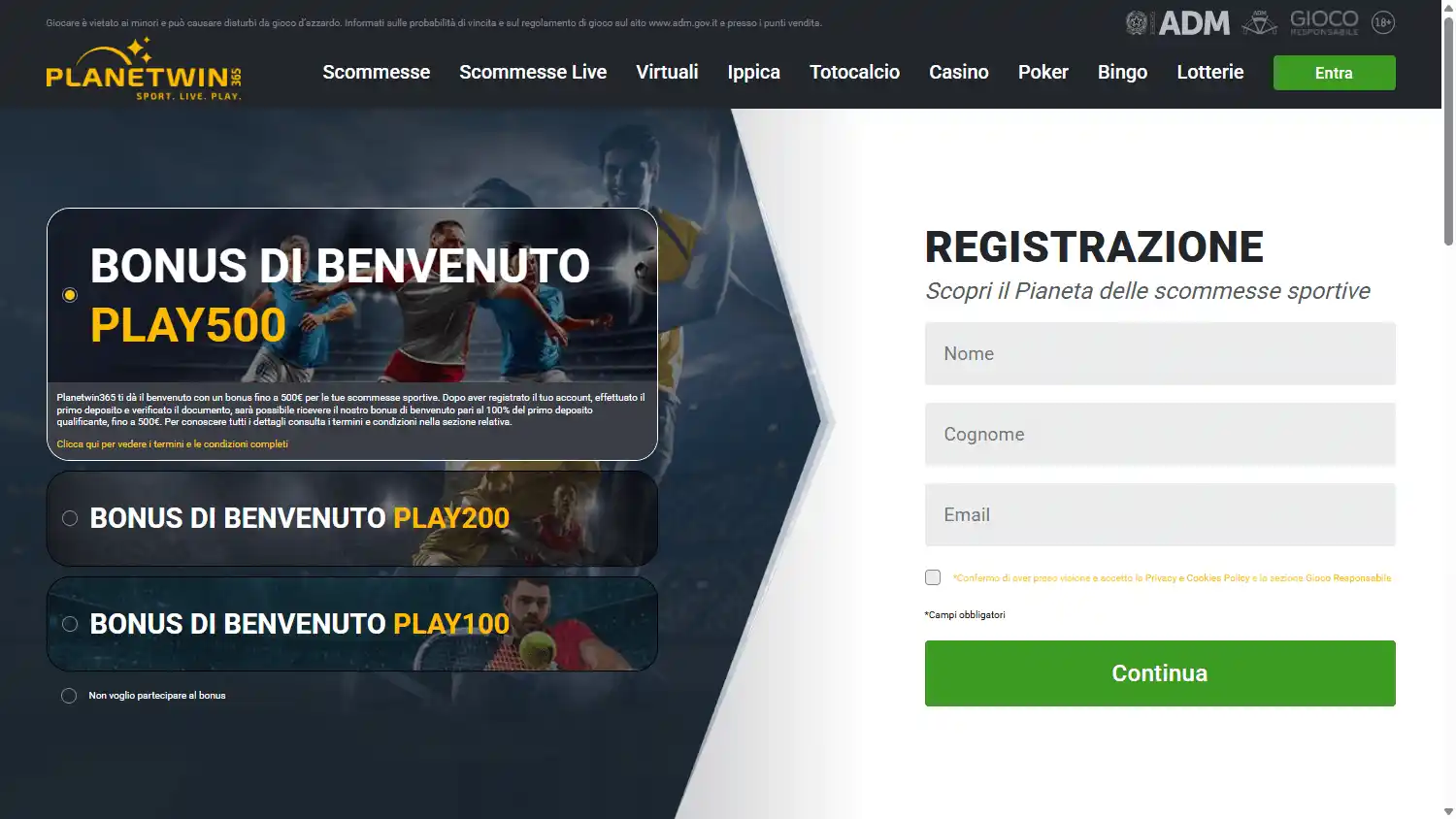 Planetwin365 Casino screenshot 1