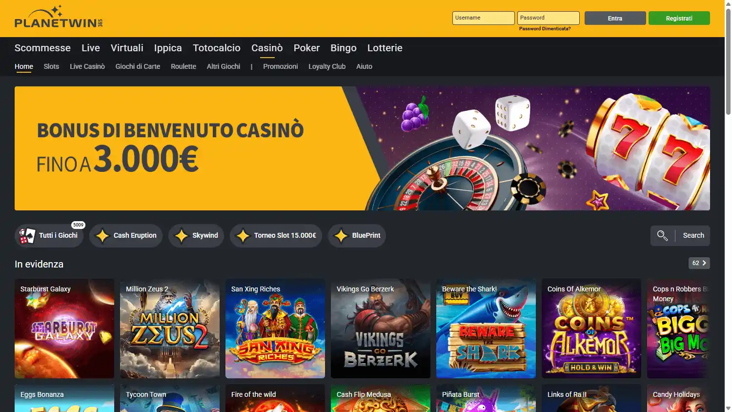Planetwin365 Casino screenshot 2