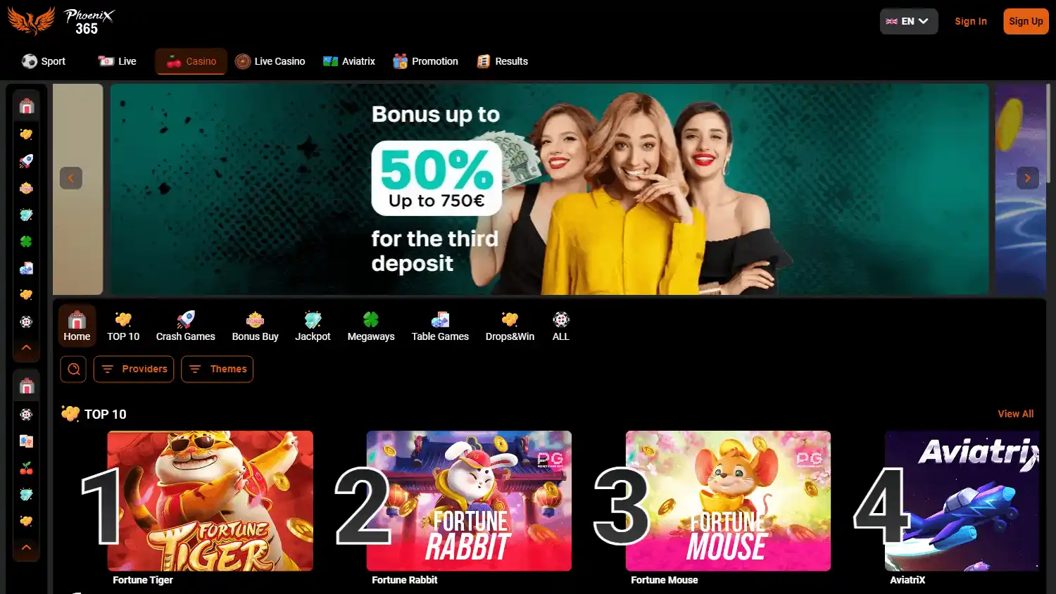 Phoenix365 Casino screenshot 2