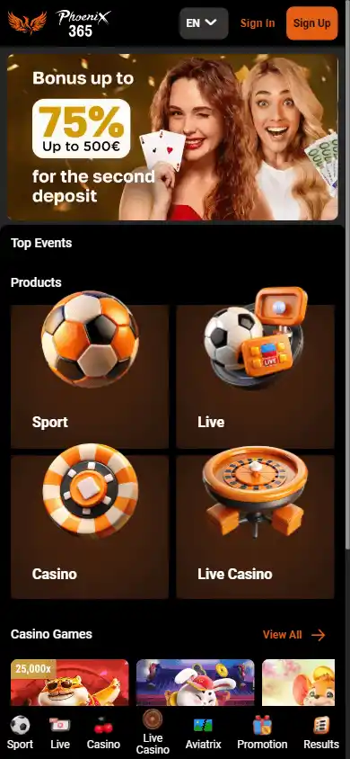 Phoenix365 Casino screenshot 4
