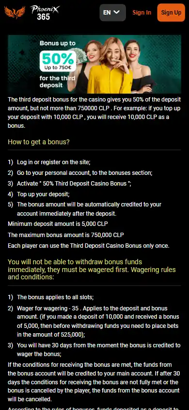 Phoenix365 Casino screenshot 6