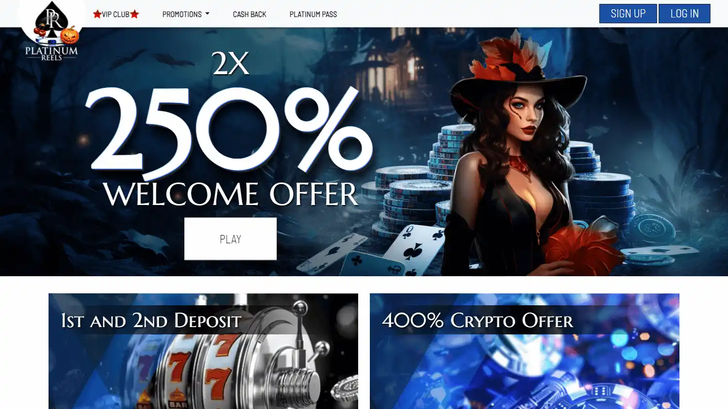 Platinum Reels Online Casino screenshot 3