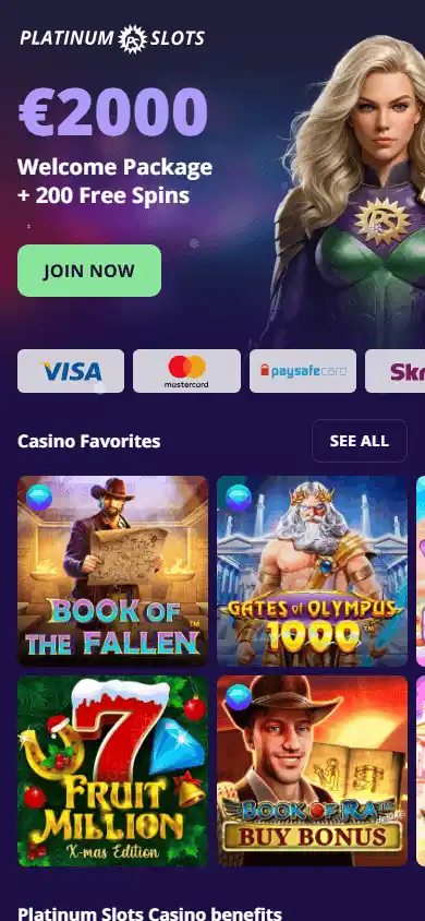Platinumslots Casino screenshot 1