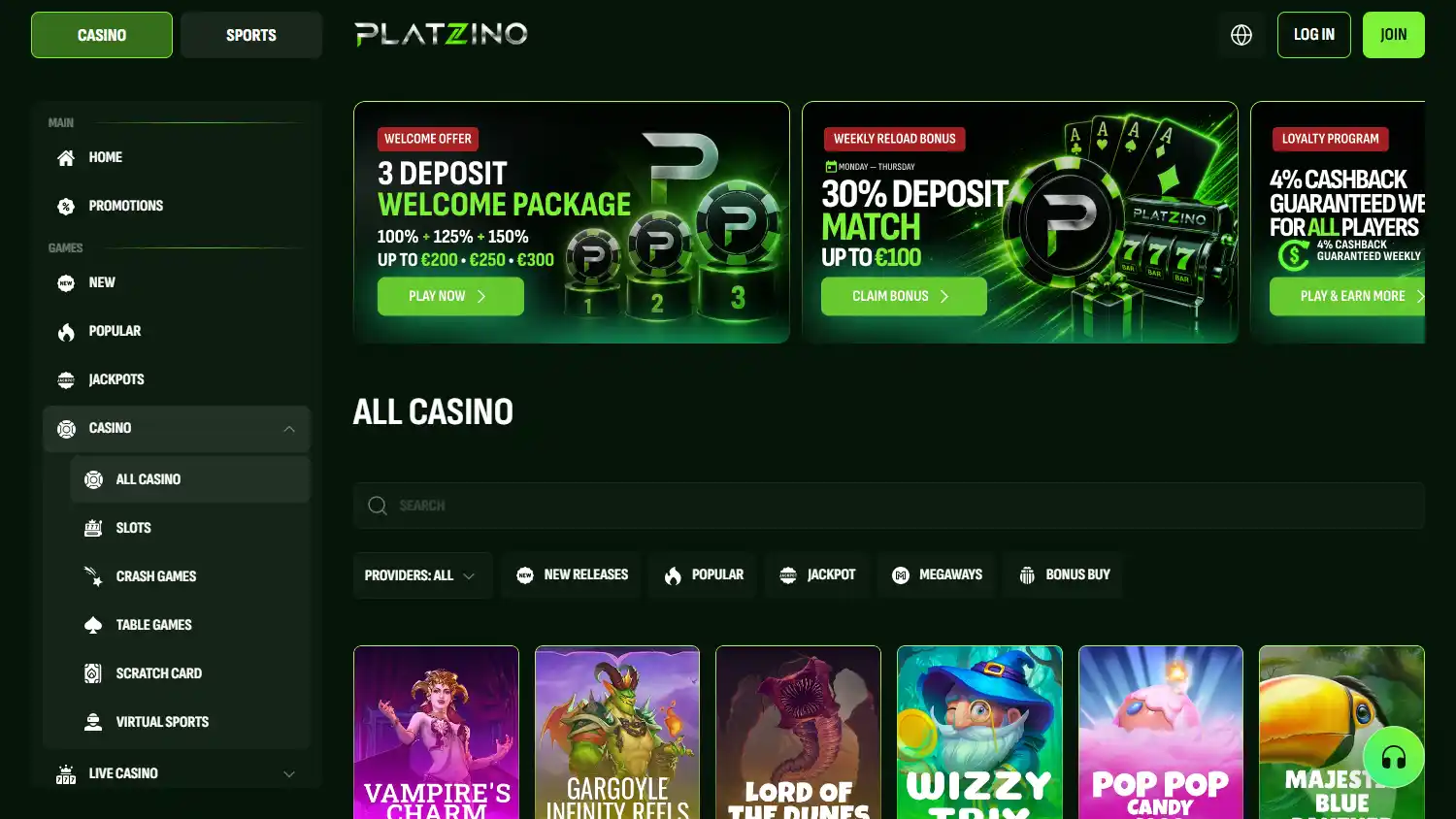 Platzino Casino screenshot 2