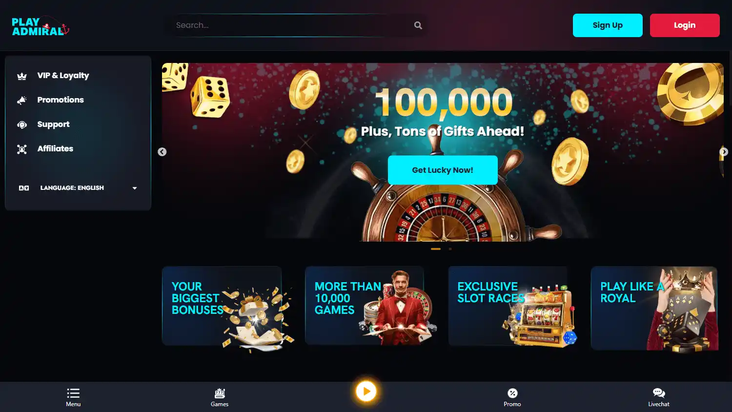 Play Admiral Casino screenshot 1