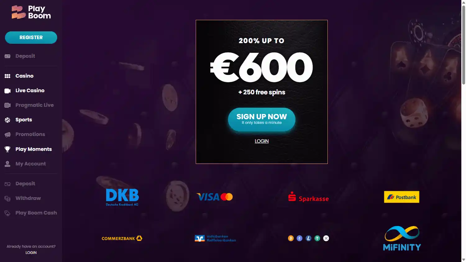 Play Boom Casino screenshot 1