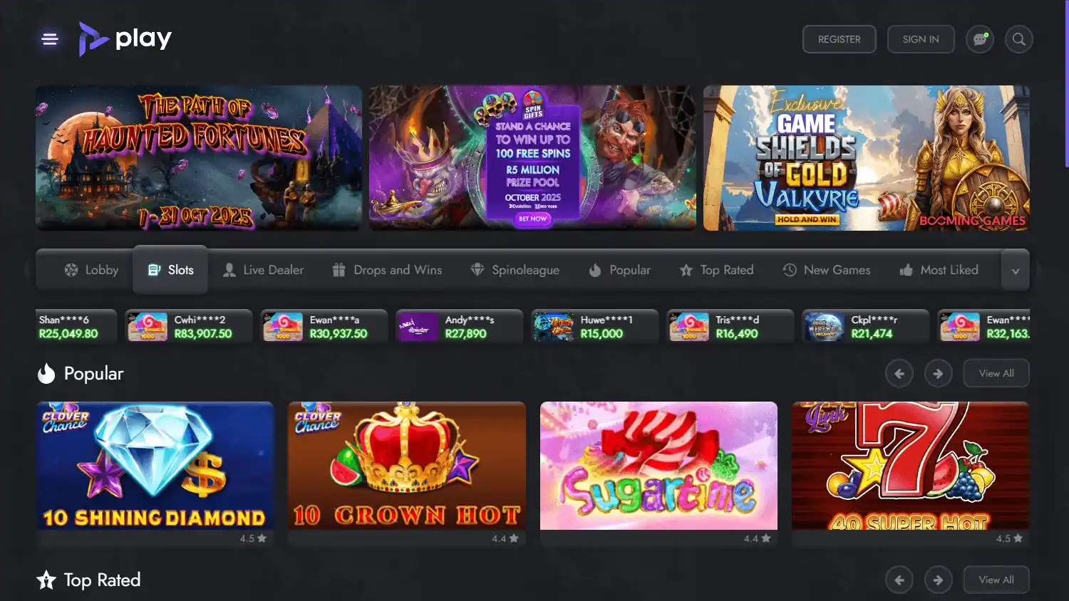 Play.co.za Casino screenshot 2