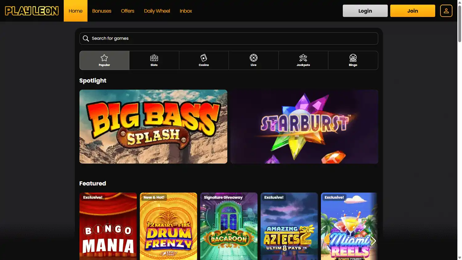 Play Leon Casino screenshot 2