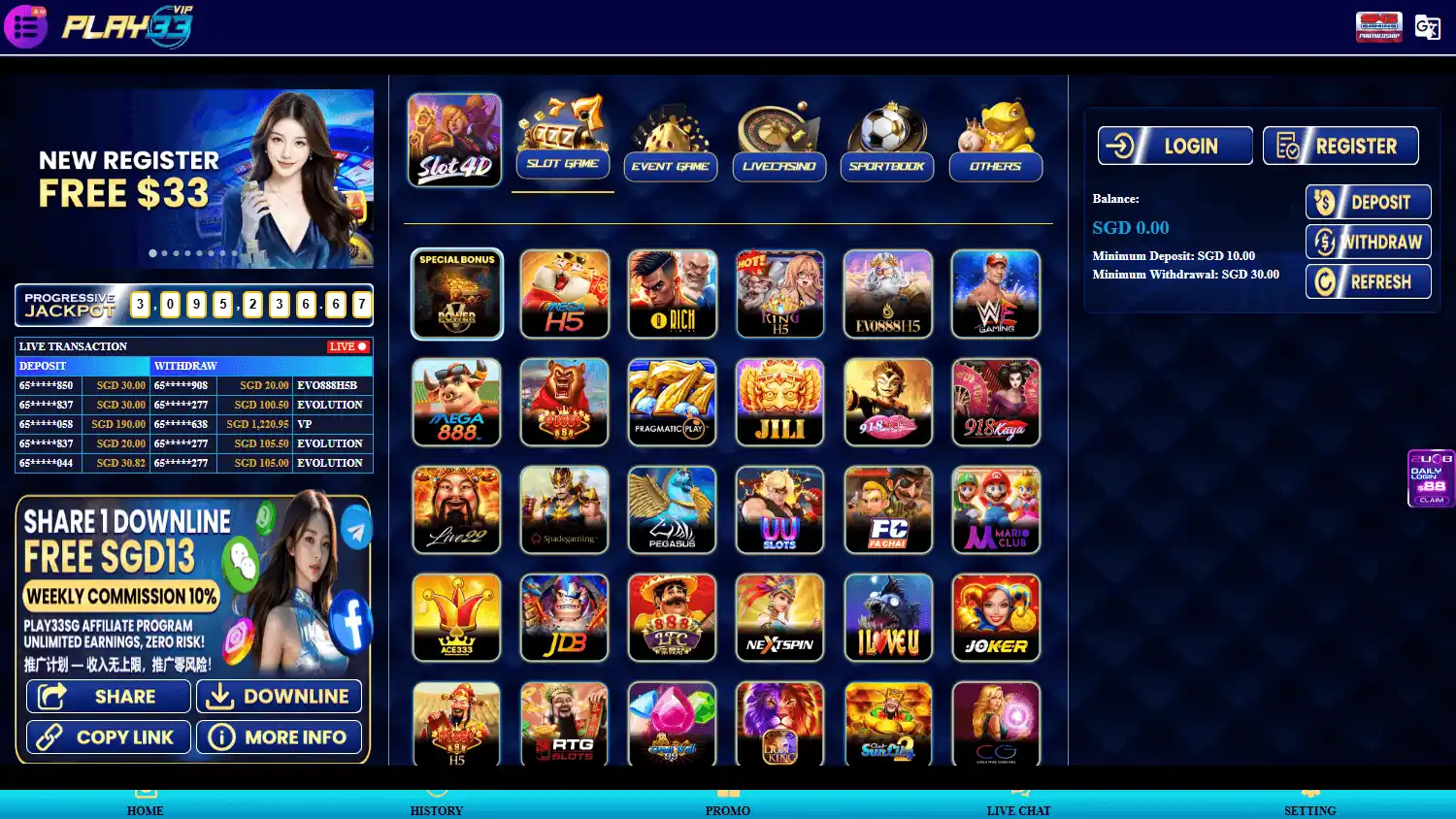 Play33 Casino screenshot 2