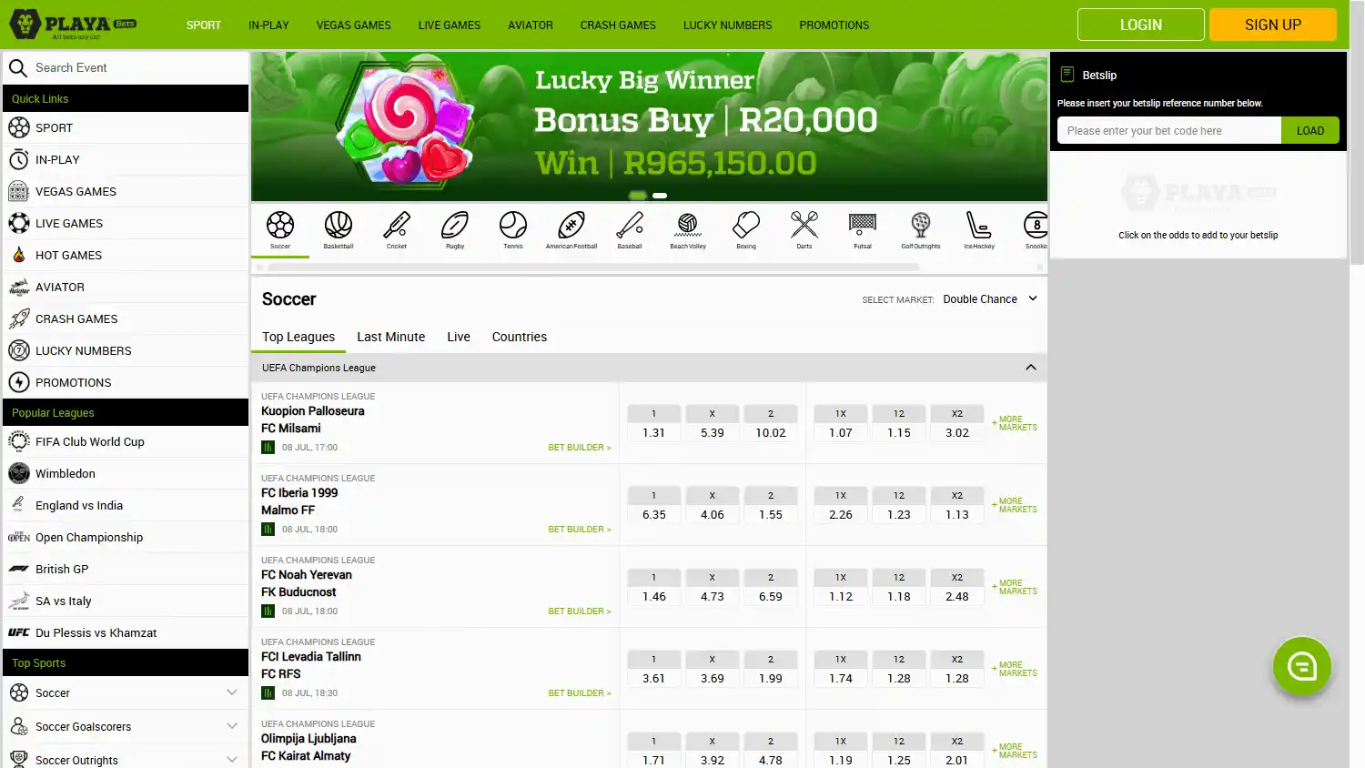 Playa Bets Casino screenshot 1