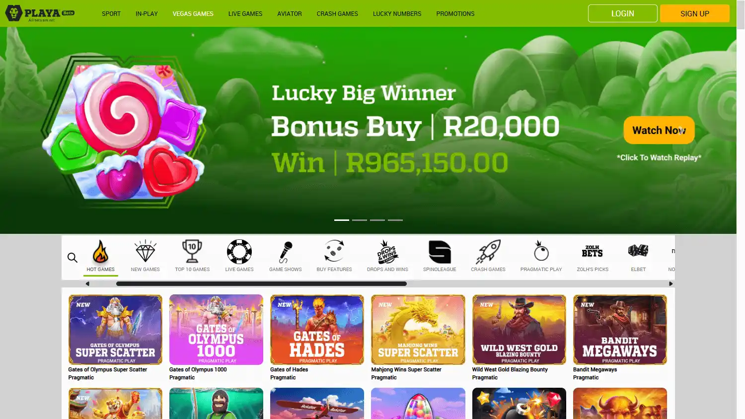 Playa Bets Casino screenshot 2