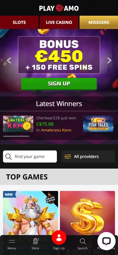 PlayAmo Casino screenshot 3