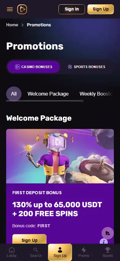 Playbet.io Casino screenshot 6
