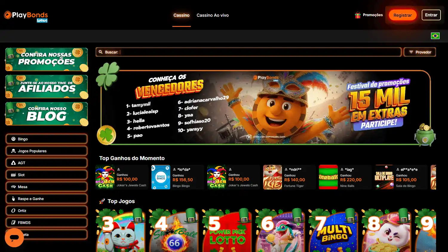 Playbonds Casino screenshot 1